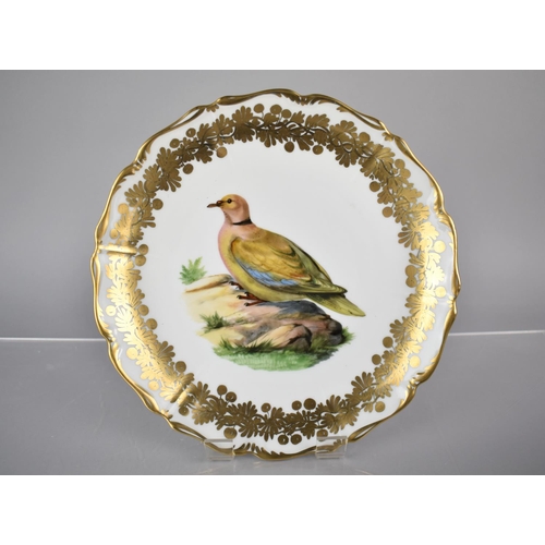 318 - A Set of Twelve 20th Century Vienna Porcelain Plates, All Hand Painted with Gilt Scrolling Foliage B... 