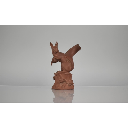 316 - A Meissen Bottger Steinzeng Stoneware Study of a Squirrel, 15cms High