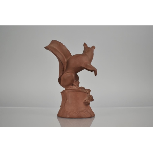 316 - A Meissen Bottger Steinzeng Stoneware Study of a Squirrel, 15cms High