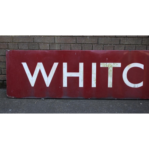 357 - A Large Vintage Enamel Railway Station Sign, 