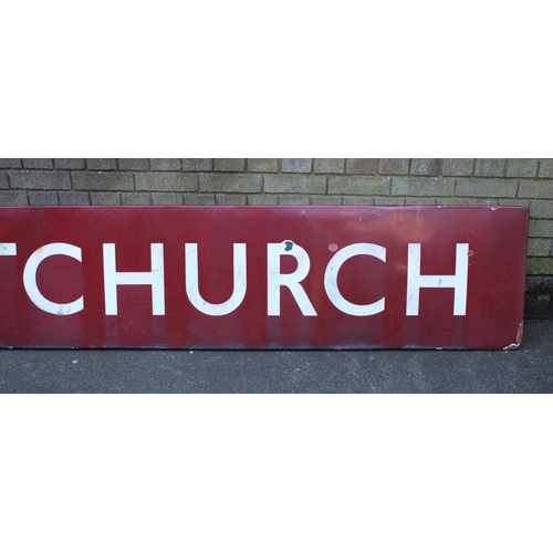 357 - A Large Vintage Enamel Railway Station Sign, 