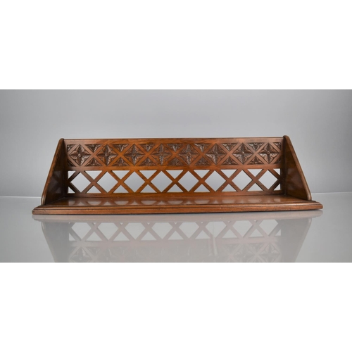 206 - A Late 19th/Early 20th Century Carved and Pierced Book Trough, 50cms