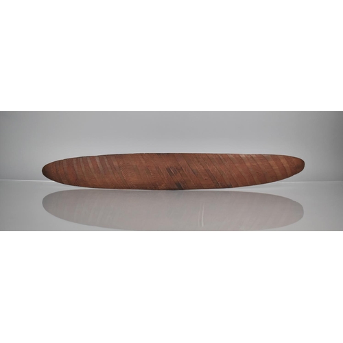 248 - A 19th/20th Century Aboriginal Hardwood Shield with Carved Wunda Type Design, 65cms with Museum/Coll... 