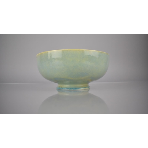 301 - A Ruskin Celadon Bowl, Circular Foot, 19.5cms Diameter, 8.5cms High