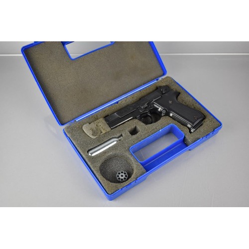 282 - A Walther CP88 Air Pistol .177 Calibre with Case Containing C02 Cylinder and Pellet Cylinder