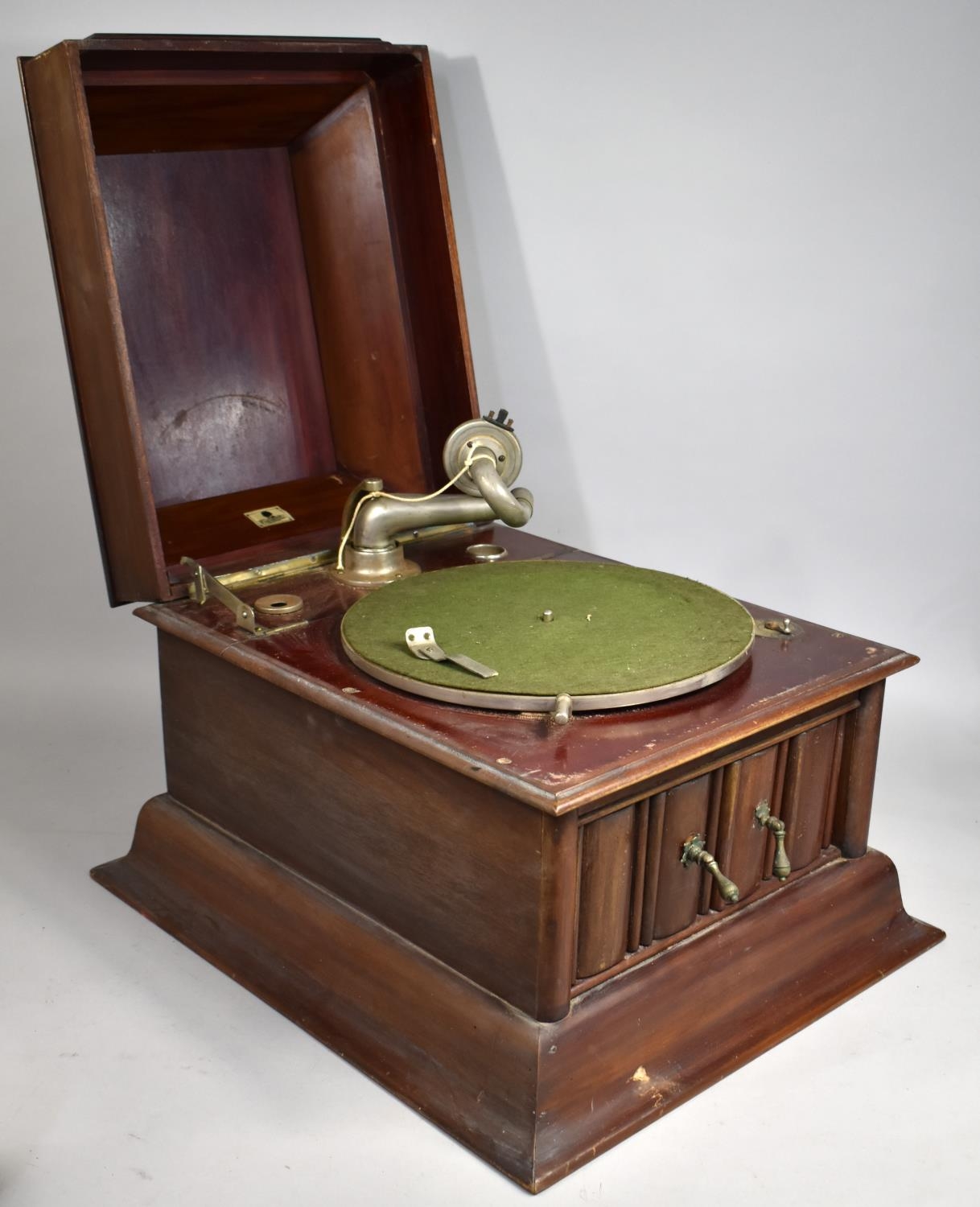 A Vintage Englaphone Wind Up Gramophone Player in Mahogany Case, Requires  as Not Working