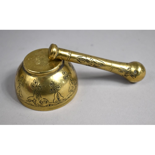 36 - A Small Tibetan Singing Bowl with Ringer, 5.5cm diameter