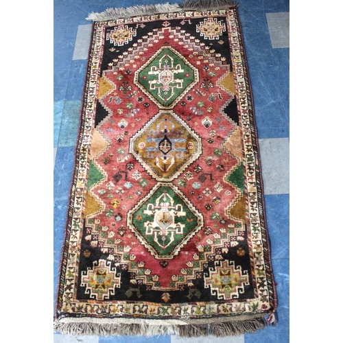 488 - A Rectangular Patterned Hearth Rug, 180x94cm