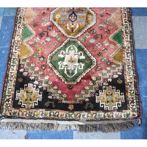 488 - A Rectangular Patterned Hearth Rug, 180x94cm