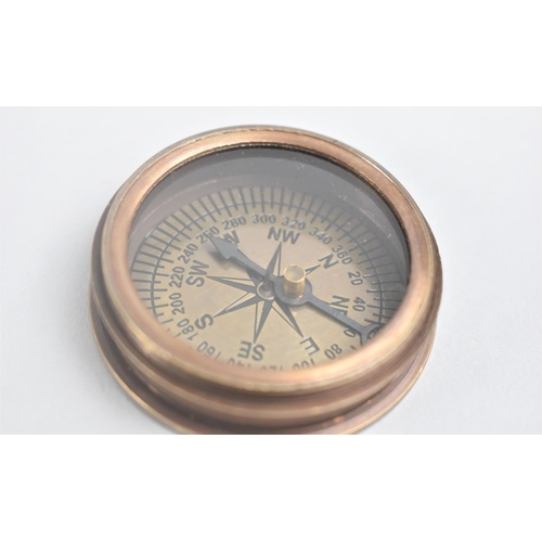 101 - A Small Reproduction Pocket Combination Sundial and Compass as Was Made by Stanley of London, Needle... 