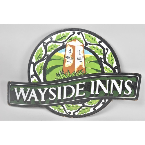 108 - A Vintage Enamelled Sign for Wayside Inns, 50cms Long