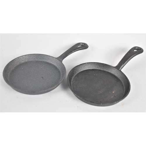 120 - A Pair of Cast Iron Skillets (For Welsh Cakes?) 12.5cms Diameter