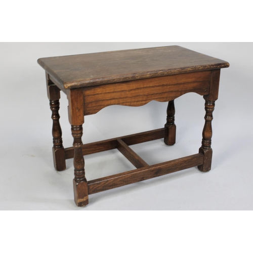 124 - A Small Oak Rectangular Occasional Table, 60cms Long