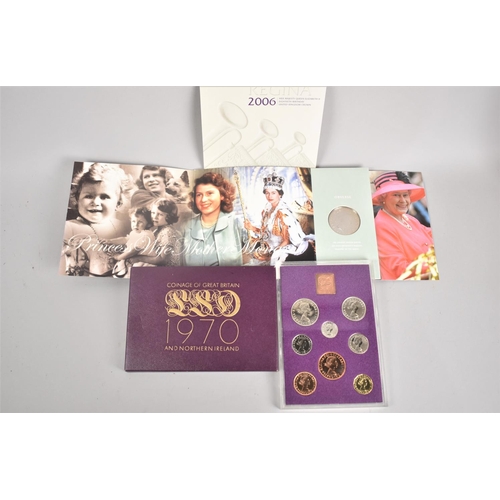 132 - Two British Coin Sets by The Royal Mint, 1970 Sterling Coins and 2006 Queen Elizabeth 80th Birthday ... 