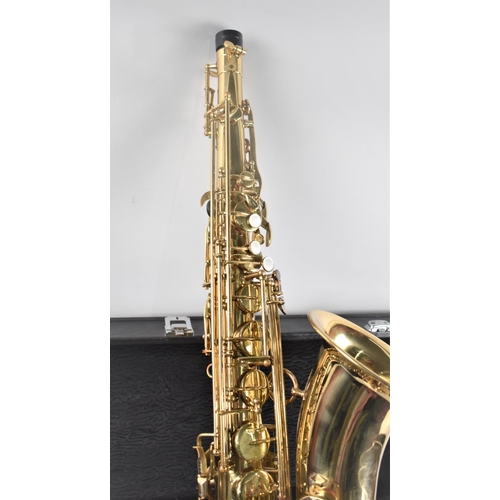 139 - A Cased Brass Tenor Saxophone as Retailed by Johnnie Roachouse Music, Manchester