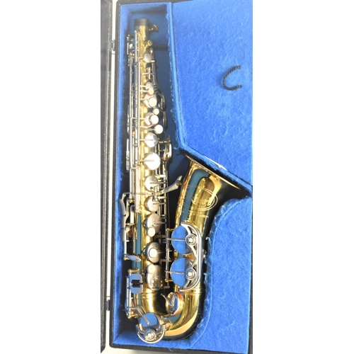 140 - An Elkhart Brass Saxophone in Protective Case