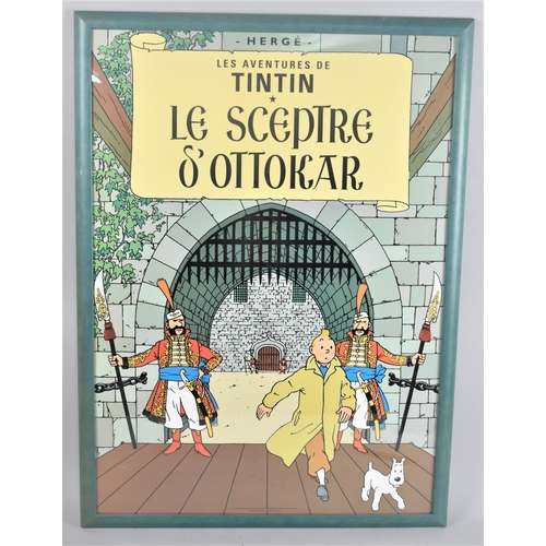 150 - A Framed Tintin Poster, Le Sceptre D'Ottokar, 69x49