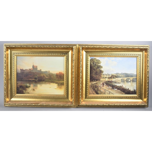 151 - Two Gilt Framed Prints, Windsor Castle and Richmond on Thames, Each 24x19cms