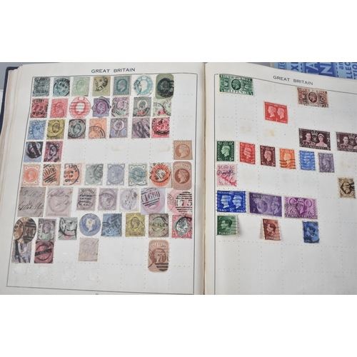 158 - A Collection of Various Schoolboy Stamp Albums Containing Stamps from Victoria Onwards together with... 