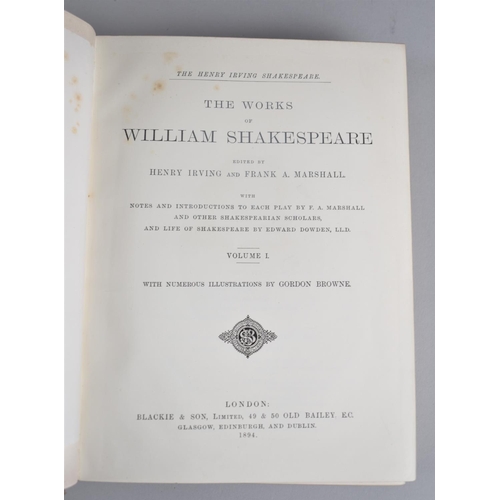 160 - Eight Volumes, The Works of Shakespeare, Printed by Blackie and Son, 1894