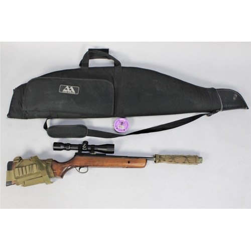 192 - A Modern .22 Cal Air Rifle with 9x40 Walther Scope, Silencer and Canvas Carrying Bag