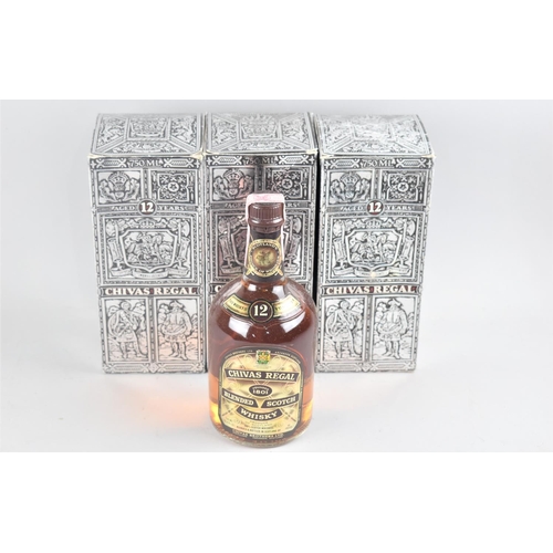 208 - Three 75cl Bottles of Chivas Regal 12 Year Old Blended Scotch Whisky