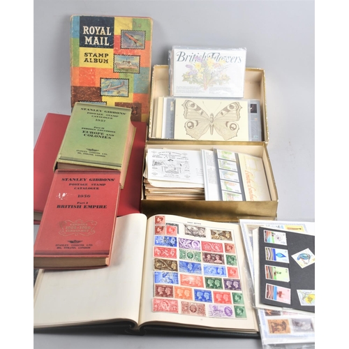 217 - A Collection of Various Schoolboy Stamp Albums with Contents, Loose Stamps, First Day Covers, Catalo... 