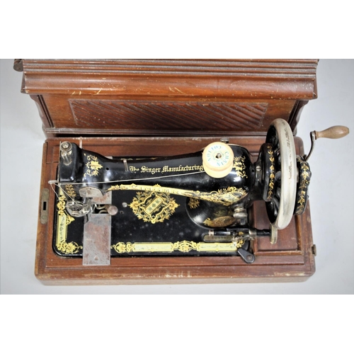 220 - A Vintage Manual Singer Sewing Machine