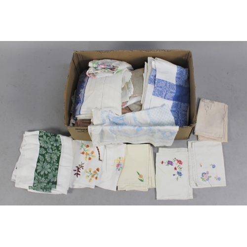 225 - A Collection of Various Embroidered Linens Etc