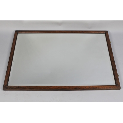 231 - A Modern Bevel Edged Rectangular Wall Mirror, 74x100cms