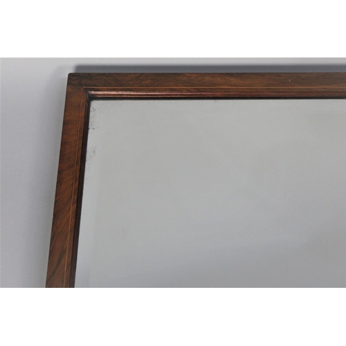 231 - A Modern Bevel Edged Rectangular Wall Mirror, 74x100cms