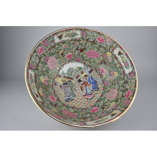 277 - A Large 20th Century Chinese Famille Rose Bowl Decorated in the Famille Rose Medallion Palette with ... 