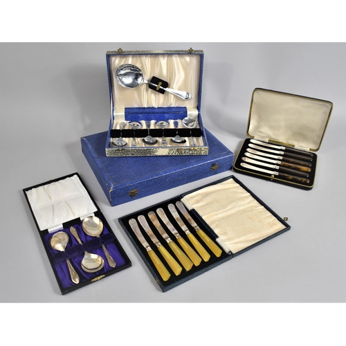 358 - A Collection of Various Cased Sets of Cutlery to Include Two Nice Quality Sets of Art Deco Bakelite ... 