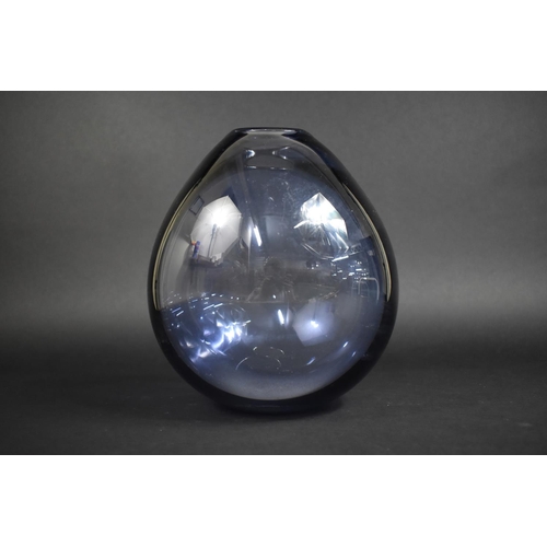 360 - A Danish Holmegaard Ovoid Glass Vase, Signed and Dated 1962 to the base, 26cm high