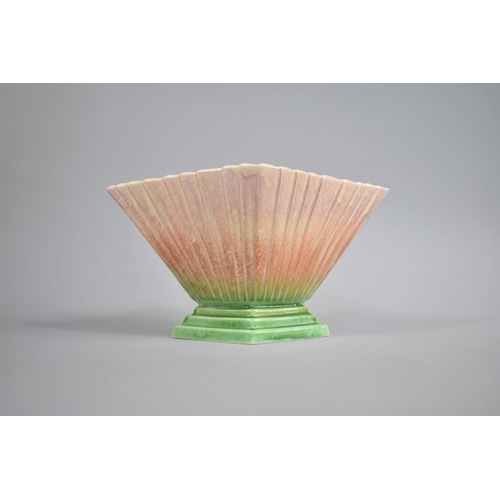 374 - An Art Deco Sylvac Planter of Reeded Tapering Diamond Form, Shape no. 898, 26cm wide