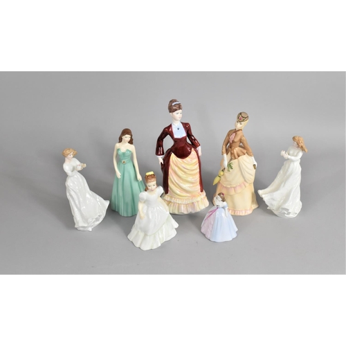 378 - A Collection of Seven Various Royal Doulton and Coalport Ladies