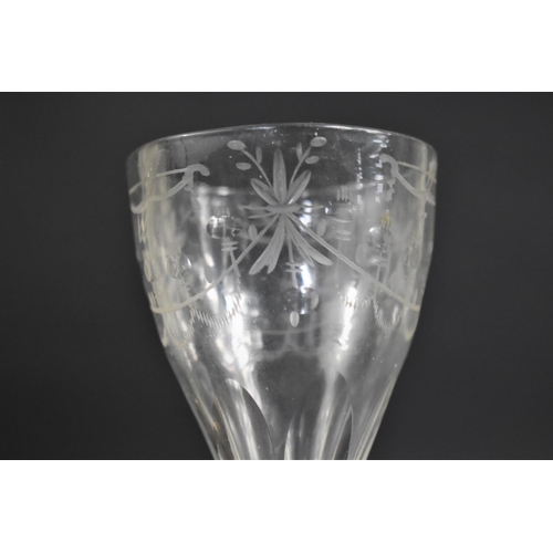 383 - A Collection of Various 19th Century Glass to Comprise a Pair of Faceted Stem Cordial Glasses with E... 