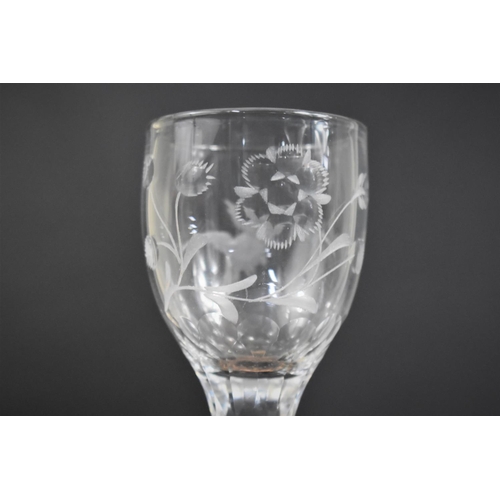 383 - A Collection of Various 19th Century Glass to Comprise a Pair of Faceted Stem Cordial Glasses with E... 