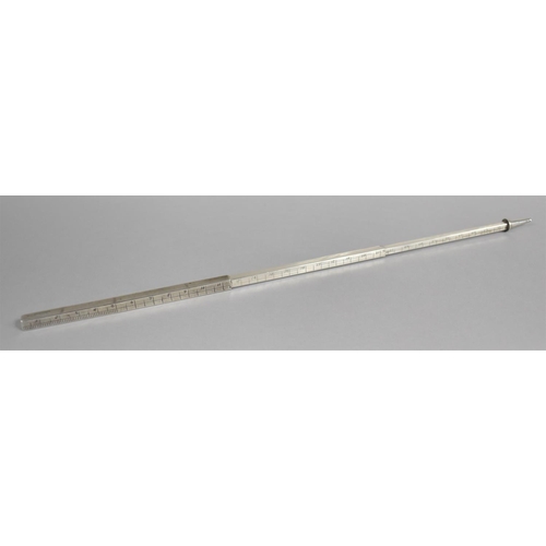 396 - A Silver Patent Propelling Pencil/Ruler of Square Section, Pat no. 25802/23, Birmingham Hallmark 192... 