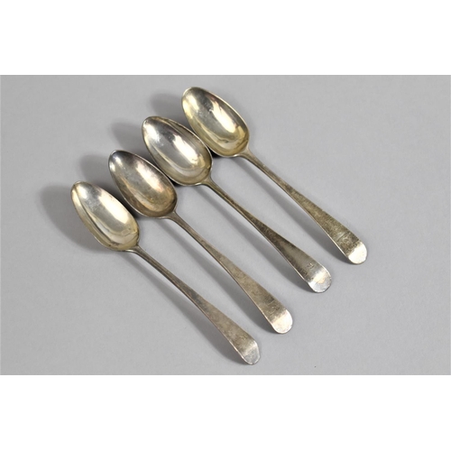 417 - Three Plus one Other Georgian Silver Teaspoons