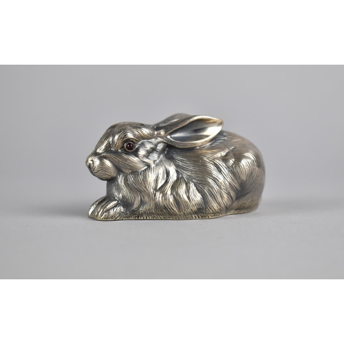 419 - A Reproduction Russian Silver Study of a Rabbit, 7cm high and 4cm high, 61.7g