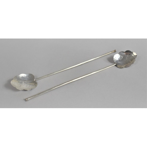 420 - A Pair of Silver Cocktail Spoons, 925 Silver Made in Mexico