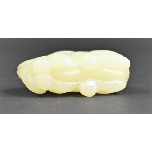 450 - A Jade Type Hardstone Carving of an Elephant