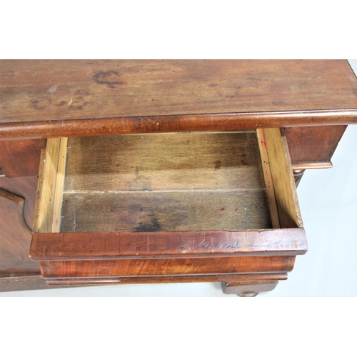 497 - A Victorian Mahogany Sideboard with Twin Drawers Surmounting Cupboard Base with Twin Doors Having Sh... 