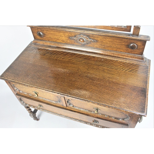 516 - A Mid 20th Century Oak Three Piece Bedroom Suite Comprising Chest of Two Short and Three Long Drawer... 