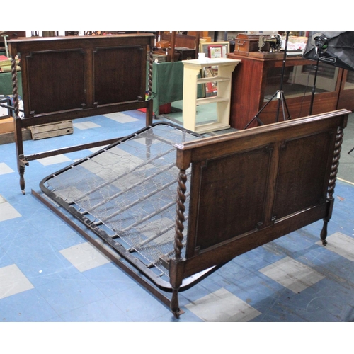 516 - A Mid 20th Century Oak Three Piece Bedroom Suite Comprising Chest of Two Short and Three Long Drawer... 