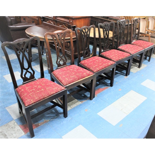 520 - A Set of Six 19th Century Mahogany Framed Dining Chairs