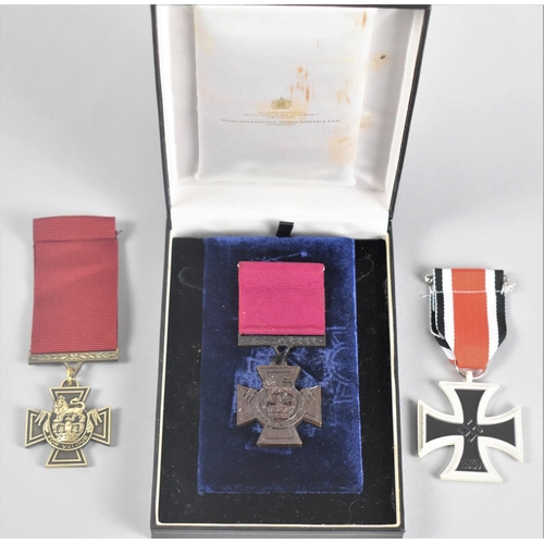 95 - A Collection of Reproduction Military Medals to include German Iron Cross and Two Facsimile Victoria... 