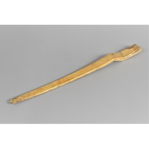 96 - An Unusual Carved and Shaved Rib Bone, Perhaps Prisoner of War Model of a Bayonet, 43cms Long