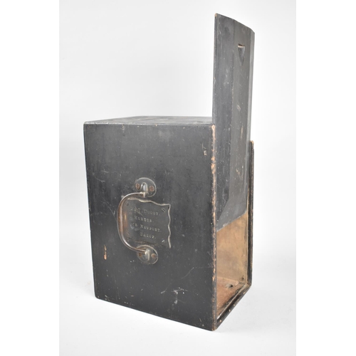 1 - A 19th Century Gentleman's Poultry Transport Box, Perhaps Cock Fighting Interest, Having Metal Plaqu... 